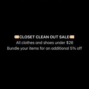 Closet Clean Out Sale